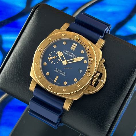 panerai blue abisso|panerai submersible bronzo blue.